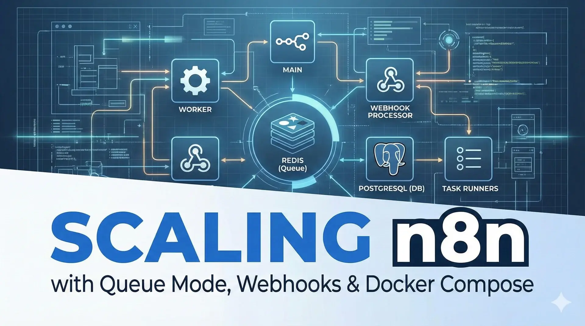 Cover image for blog post: Escala n8n: la guía definitiva del modo cola y Docker